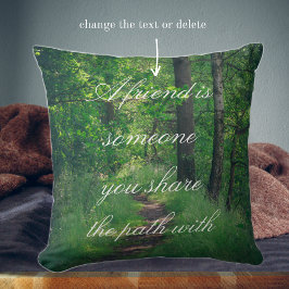 日当たりの良い森林道 クッション