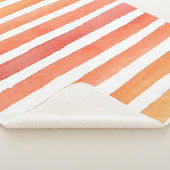 日当たりの良い水の色のストライプパターン シェルパブランケット (3/4)