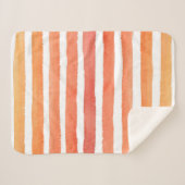 日当たりの良い水の色のストライプパターン シェルパブランケット (正面(横))