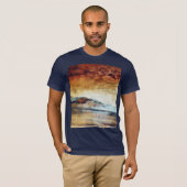 日当たりの良い水彩山景色 Tシャツ (正面フル)