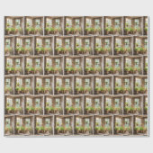 日当たりの良い窓の鉢植え ラッピングペーパー (フラット)