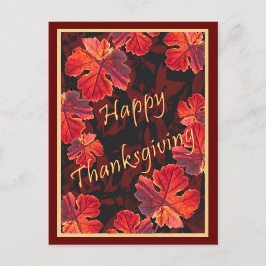 日当たりの良い紅葉 ポストカード (正面)