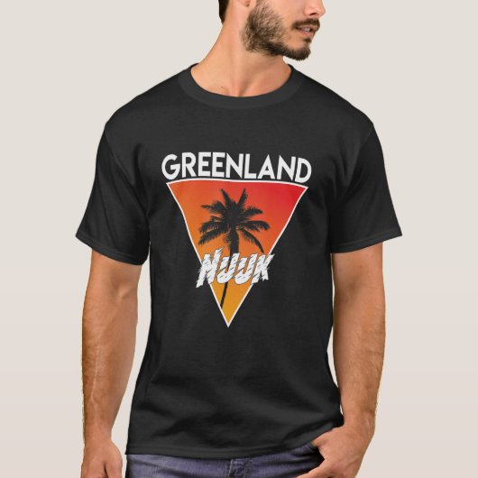 日当たりの良い色のグリーンランド Tシャツ (正面)
