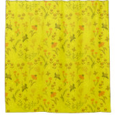 日当たりの良い草花 シャワーカーテン (正面)