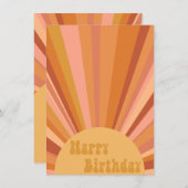 日当たりの良い誕生日カード 招待状 (正面/裏面)