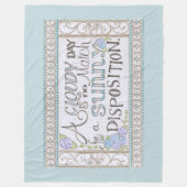 日当たりの良い配置フリースブランケット(ライトブルー) フリースブランケット (正面)