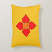 日当たりの良い開花アクセント枕 – 明るい黄色 アクセントクッション (正面(垂直))