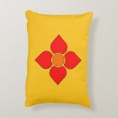 日当たりの良い開花アクセント枕 – 明るい黄色 アクセントクッション (裏面(縦))