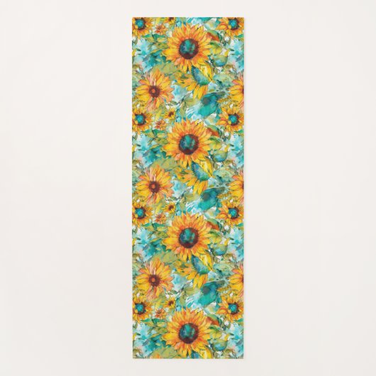 日当たりの良い開花：ひまわりフローラヨガマット ヨガマット (正面)