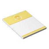 日当たりの良い鮮やかな黄パーソナライズされた色レモンフルーツ ノートパッド (アングル)