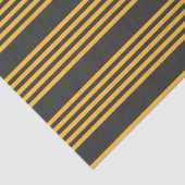 日当たりの良い黄色と炭5ストライプパターン 薄葉紙 (詳細)