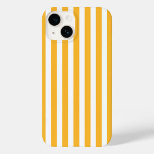 日当たりの良い黄色と白いキャンディストライプー Case-Mate iPhone 14ケース