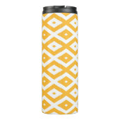 日当たりの良い黄色と白のダイヤモンドパターン タンブラー (裏面)