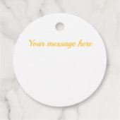 日当たりの良い黄色と白のダイヤモンドパターン フェイバータグ (裏面)