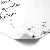 日当たりの良い黄色の花を追加文字動揺して白 ポスター (角)