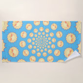 日当たりの良ポップ・アートのい ビーチタオル (正面)