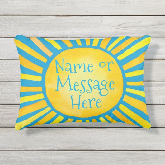 日当パーソナライズされたたりの良い屋外枕 アウトドアクッション (正面)