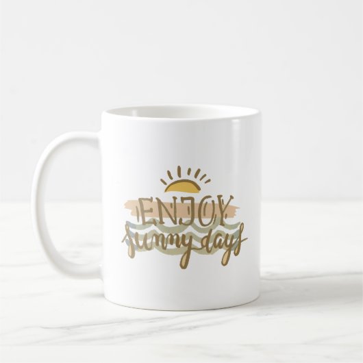 日当楽しむたりの良い日 コーヒーマグカップ (左)
