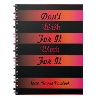 日怒入りテーマの背景と黒いストライプ ノートブック