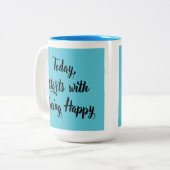 日感動的々やる気を起こさせる ツートーンマグカップ (正面左)