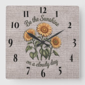 日感動的照引用文/昇華 スクエア壁時計 (正面)