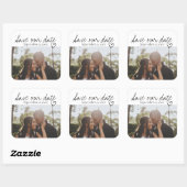 日救付き手書きパーソナライズされた写真 スクエアシール (シート)