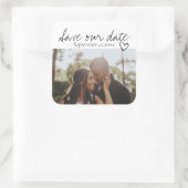 日救付き手書きパーソナライズされた写真 スクエアシール (バッグ)