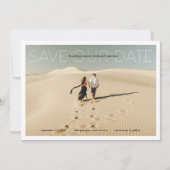 日救付け名モダン詳細写真カード セーブザデート (正面)