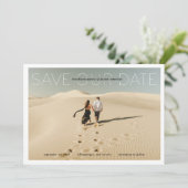 日救付け名モダン詳細写真カード セーブザデート (スタンド正面)