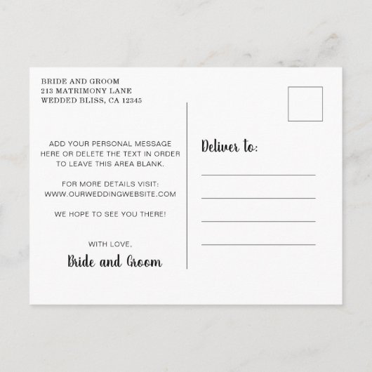 日救付ミニマル白黒日を保存 案内ポストカード (裏面)