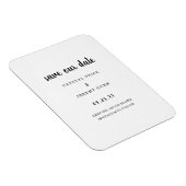 日救付ミニマル結婚式の日付を保存 マグネット (右側)