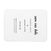 日救付ミニマル結婚式の日付を保存 マグネット (横)