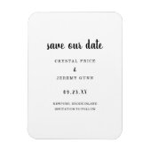 日救付ミニマル結婚式の日付を保存 マグネット (縦)