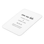 日救付ミニマル結婚式の日付を保存 マグネット (左側)