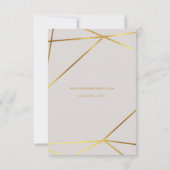 日救付幾何金ゴールドフレームの発表 招待状 (裏面)