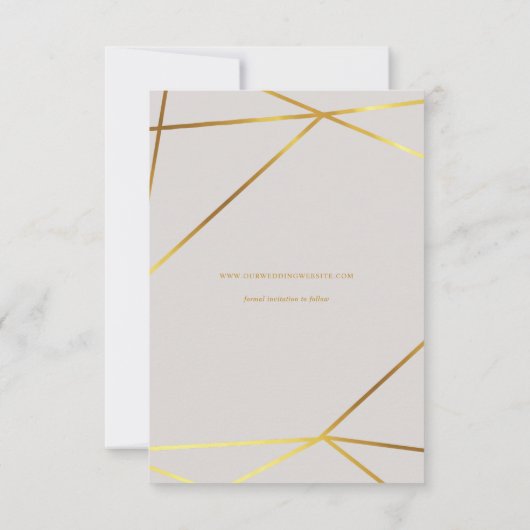 日救付幾何金ゴールドフレームの発表 招待状 (裏面)