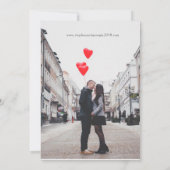 日救付結婚式招待状青い水色 セーブザデート (裏面)