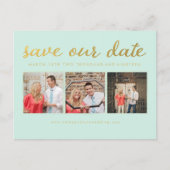 日救付造幣局金ゴールドタイポグラフィ写真はがき 案内ポストカード (正面)