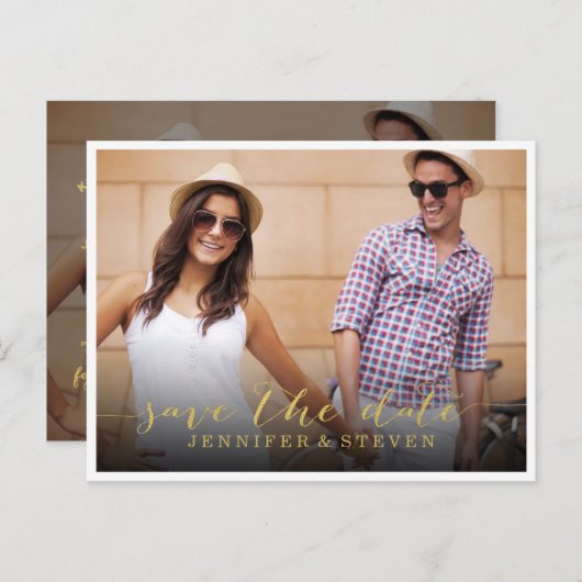 日救付 | ゴールデンアナウンスの日付を保存 案内ポストカード (正面/裏面)