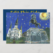 日救付、ジャクソンスクエアフランスの、四半期カード セーブザデート (正面/裏面)