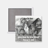 日救付：馬の芸術 マグネット (正面/裏面)