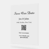 日救付QRをスキャン詳細名日付webite アクリルサイン (傾斜)