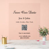 日救付QRをスキャン詳細名日付webite アクリルサイン (ウェディング)