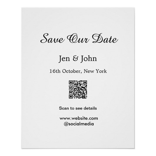 日救付QRをスキャン詳細名日付webite ポスター (正面)