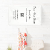 日救付QRをスキャン詳細名日付webite 横断幕 (インサイチュ)