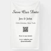 日救付QRをスキャン詳細名日付webite 横断幕 (縦)