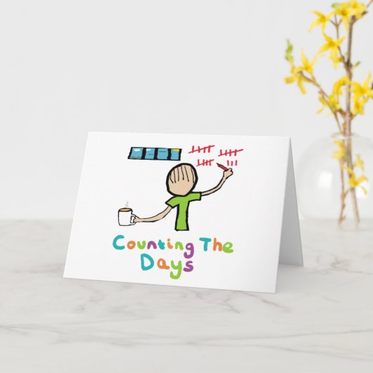 日数 カード (黄色い花)