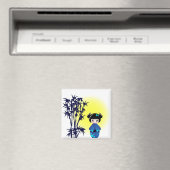 日日本のの出の際の竹のこけし人形 マグネット (インサイチュ (食洗機))