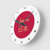 日日本の本ファッション/漢字クロック日本 ラウンド壁時計 (傾斜)