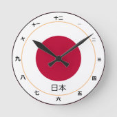 日日本の本ファッション/漢字クロック日本 ラウンド壁時計 (正面)